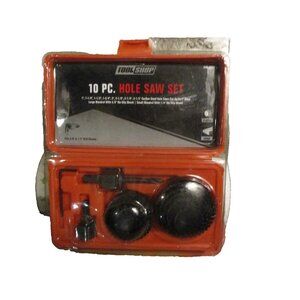 Tool Shop 10 Piece Hole Saw Kit With Red Case